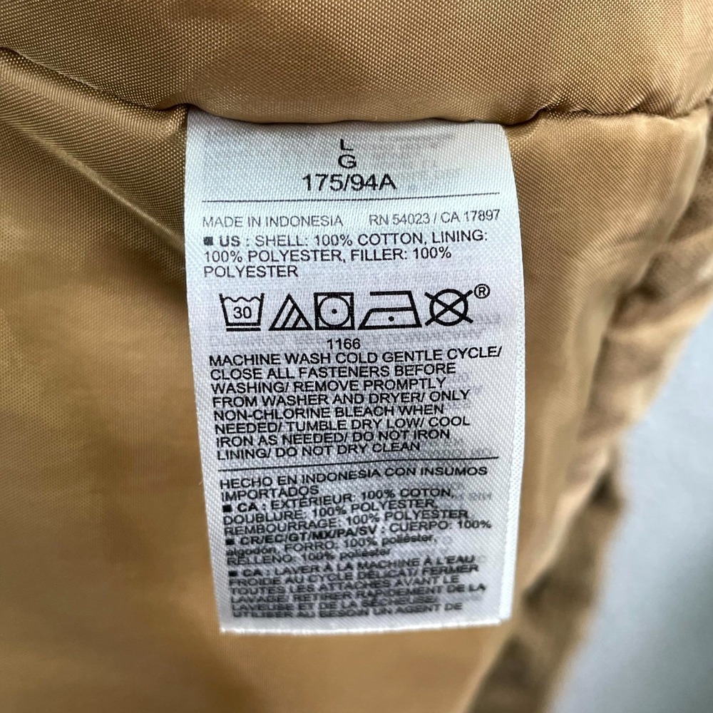 Old Navy Jacket Men Large Khaki Chore Barn Canvas Utility Field Outdoor Workwear - Picture 4 of 8